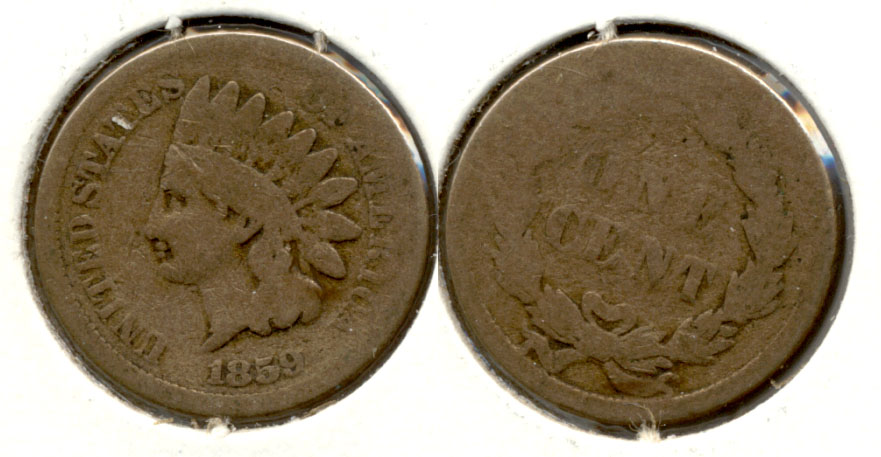 1859 Indian Head Cent AG-3 v