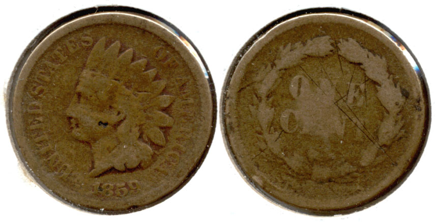 1859 Indian Head Cent AG-3 y