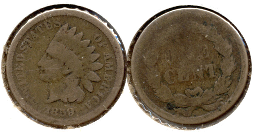 1859 Indian Head Cent AG-3 z