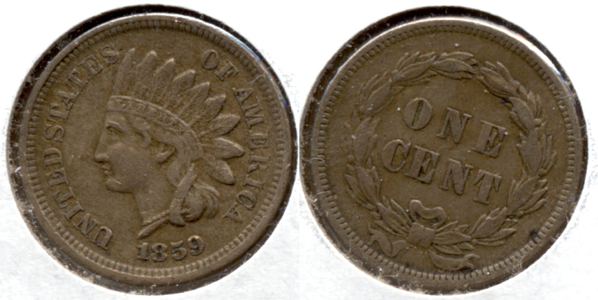 1859 Indian Head Cent EF-40 a