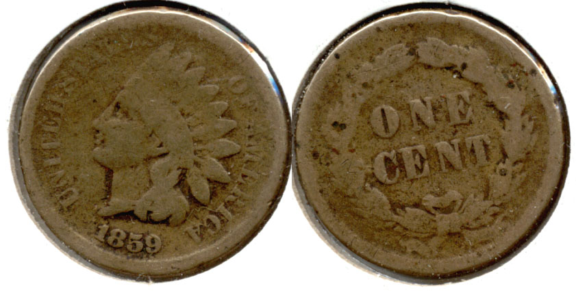 1859 Indian Head Cent Good-4 aa
