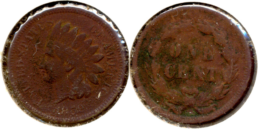1859 Indian Head Cent Good-4 ag Dark