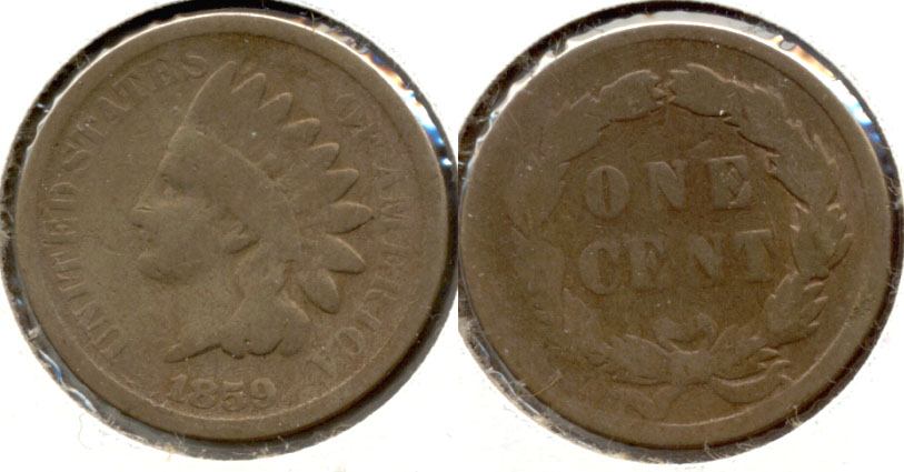 1859 Indian Head Cent Good-4 as