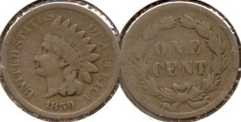 1859 Indian Head Cent Good-4 b