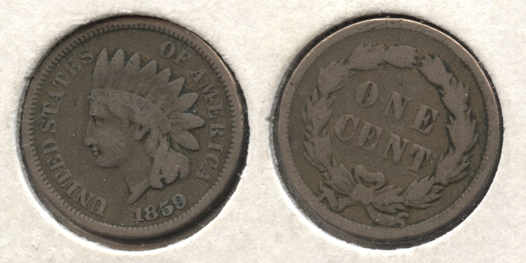 1859 Indian Head Cent Good-4 #co