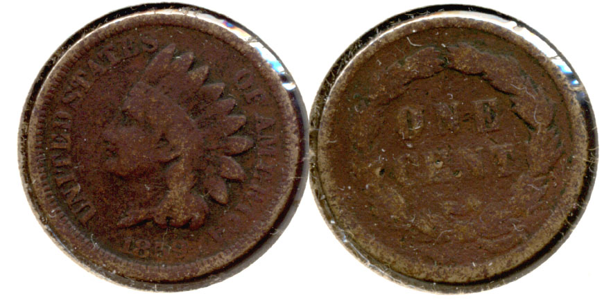 1859 Indian Head Cent Good-4 p Dark