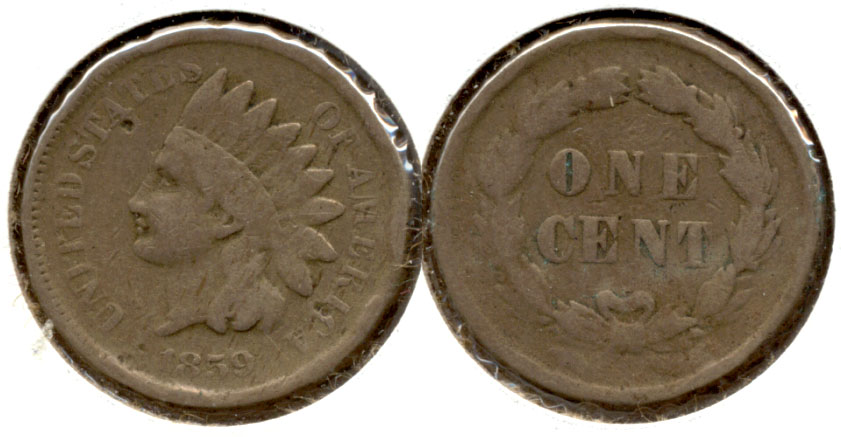 1859 Indian Head Cent VG-8 p