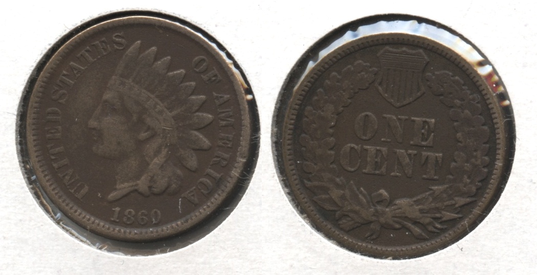 1860 Indian Head Cent Fine-12 #i