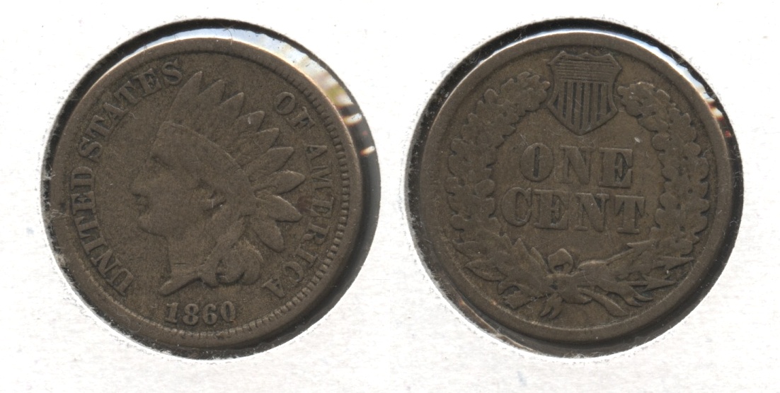 1860 Indian Head Cent Fine-12 #j