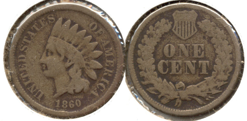 1860 Indian Head Cent Good-4 b