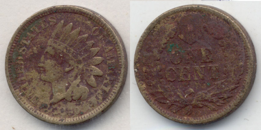 1860 Indian Head Cent VG-8 Porous