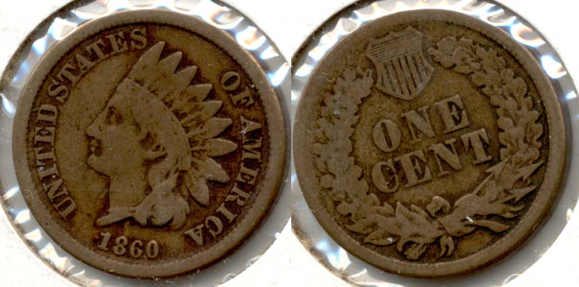 1860 Indian Head Cent VG-8 c