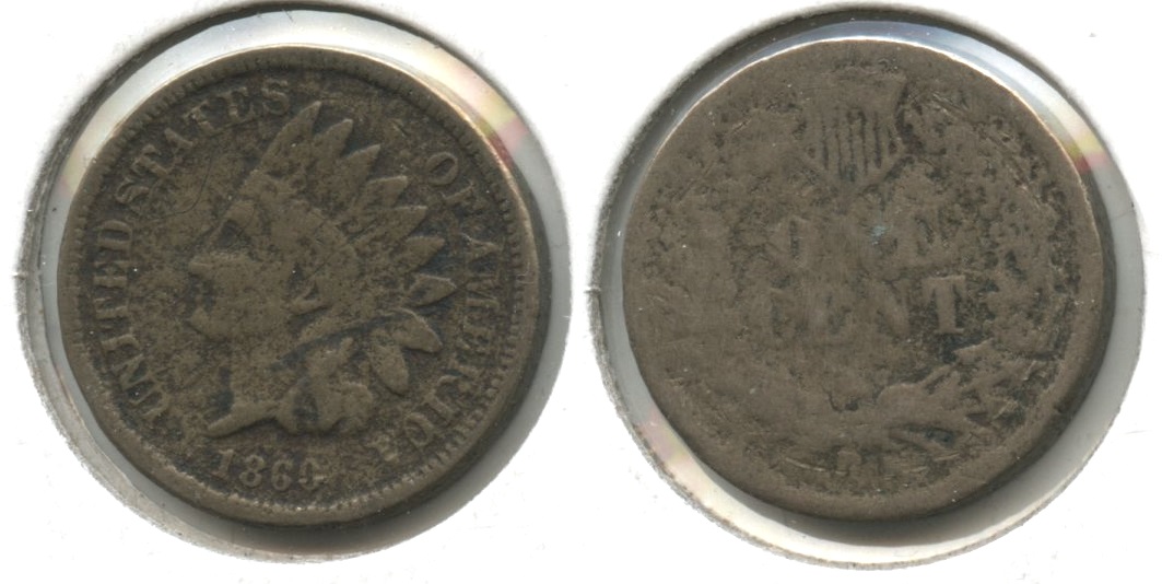 1860 Indian Head Cent VG-8 #m Porous