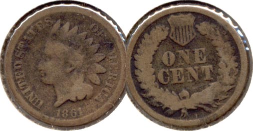 1861 Indian Head Cent Good-4