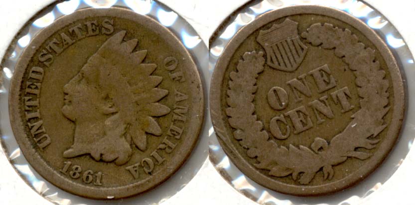 1861 Indian Head Cent Good-4 c