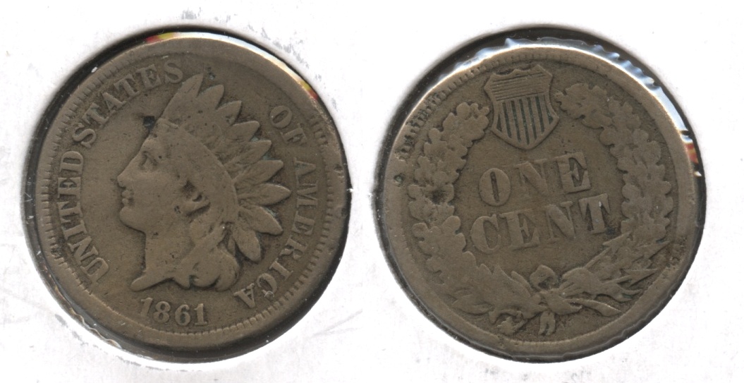 1861 Indian Head Cent Good-6 #a Obverse Mark