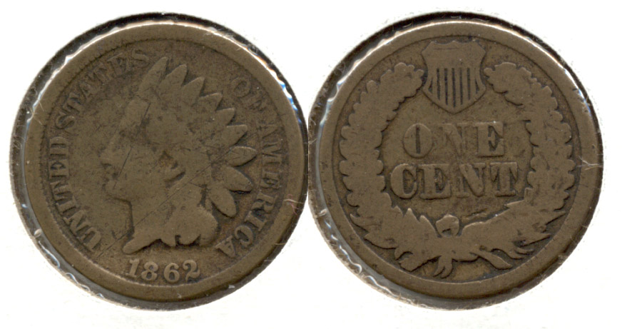 1862 Indian Head Cent G-4 ao