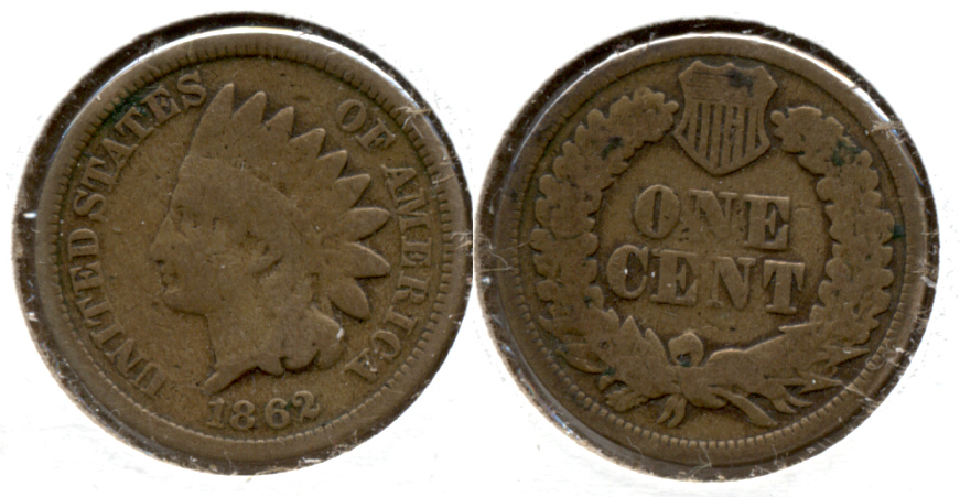 1862 Indian Head Cent G-4 ap