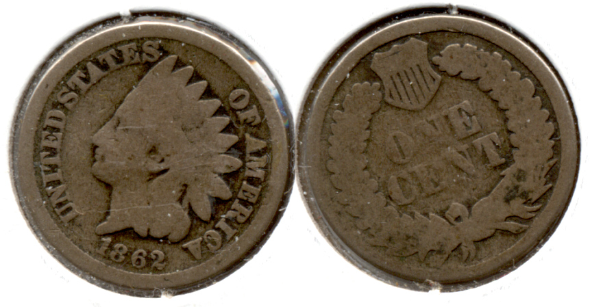 1862 Indian Head Cent G-4 at