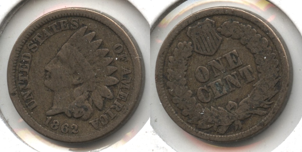 1862 Indian Head Cent G-4 #bc