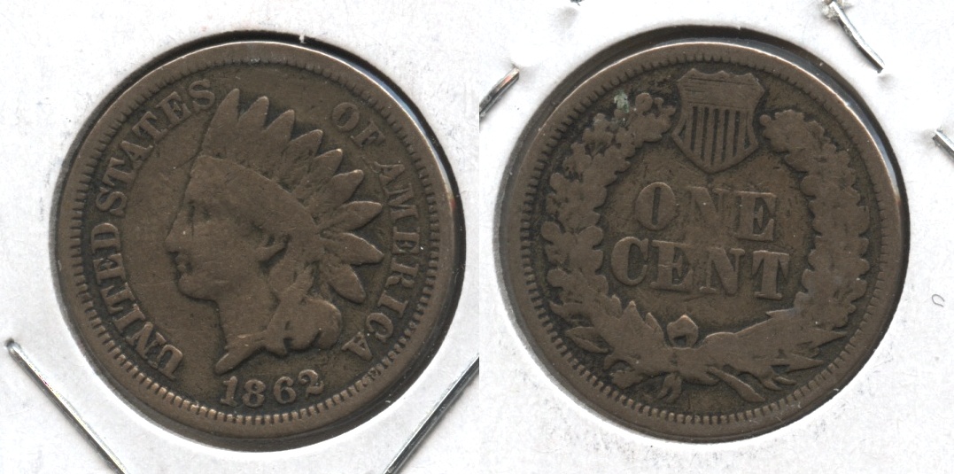 1862 Indian Head Cent G-4 #bj