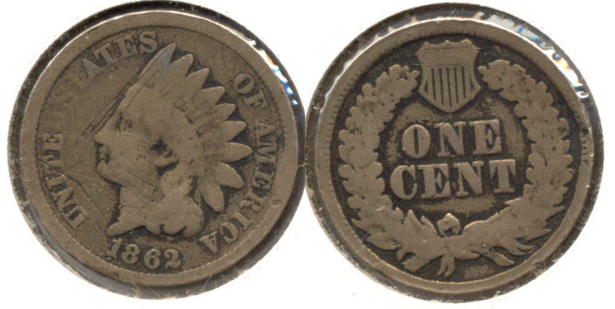 1862 Indian Head Cent G-4 d Scratches