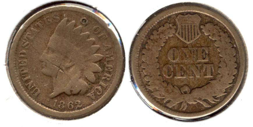 1862 Indian Head Cent G-4 e