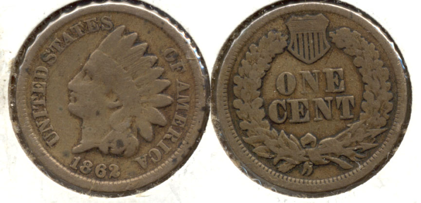 1862 Indian Head Cent G-4 p