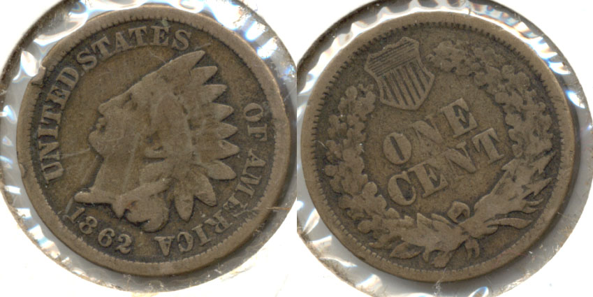 1862 Indian Head Cent G-4 w