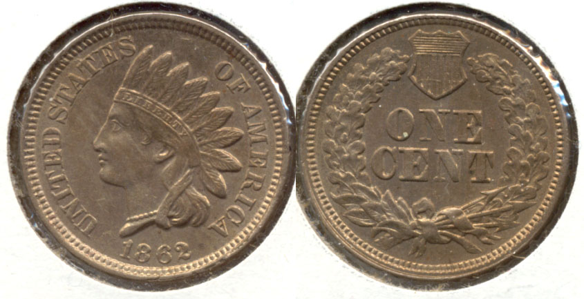 1862 Indian Head Cent MS-63 a