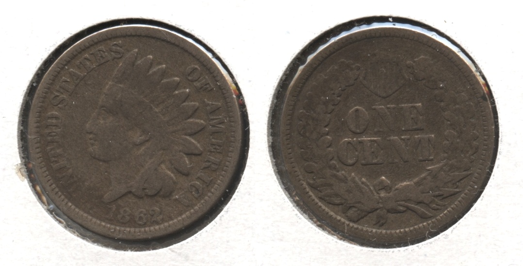 1862 Indian Head Cent VG-8 #l
