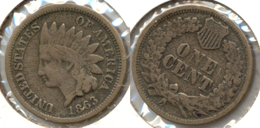 1863 Indian Head Cent Good-4 bb