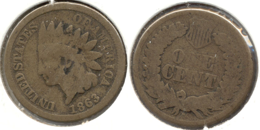 1863 Indian Head Cent Good-4 bi