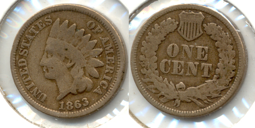 1863 Indian Head Cent Good-4 cb