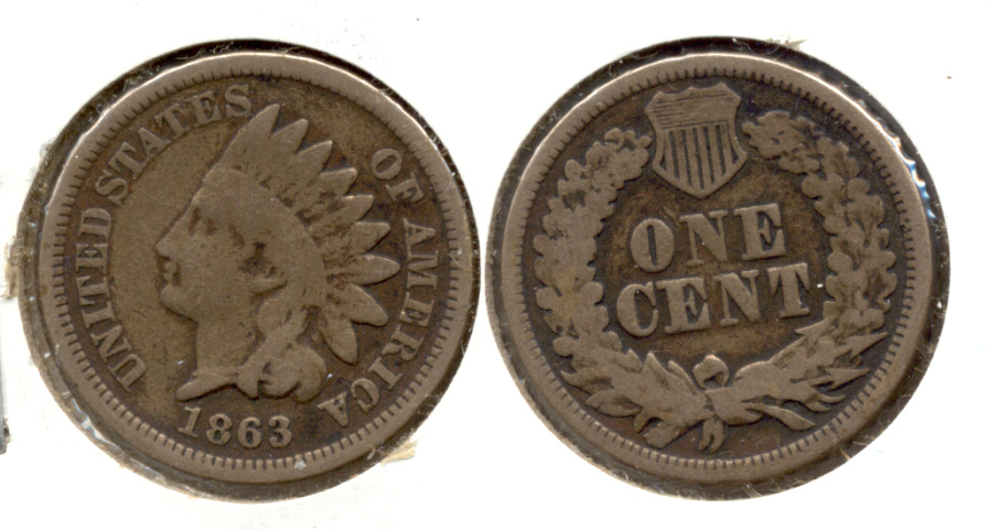 1863 Indian Head Cent Good-4 ch