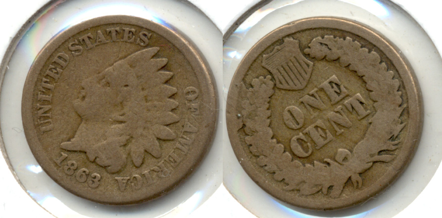 1863 Indian Head Cent Good-4 cl