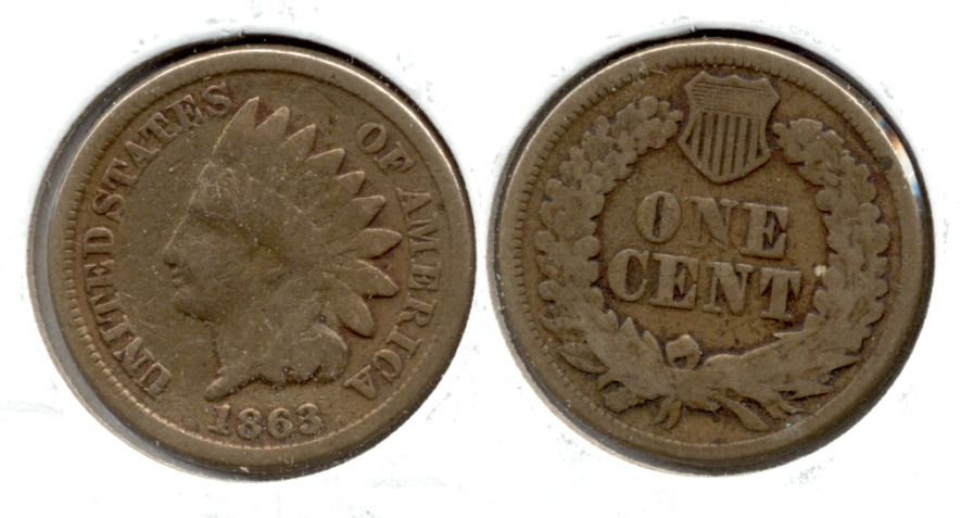 1863 Indian Head Cent Good-4 ct