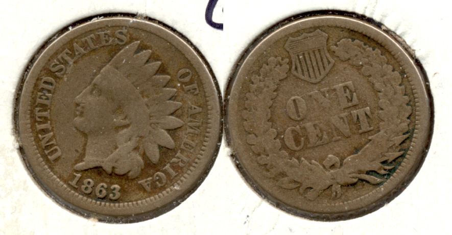 1863 Indian Head Cent Good-4 cu