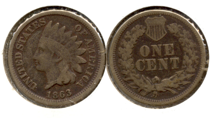 1863 Indian Head Cent Good-4 cz