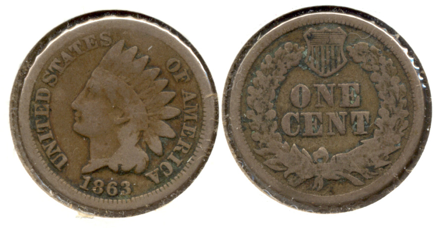 1863 Indian Head Cent Good-4 db