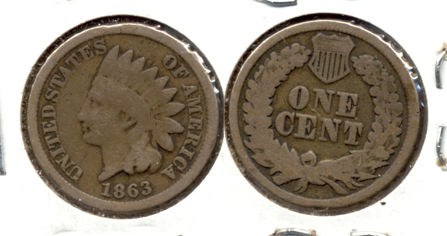 1863 Indian Head Cent Good-4 dm