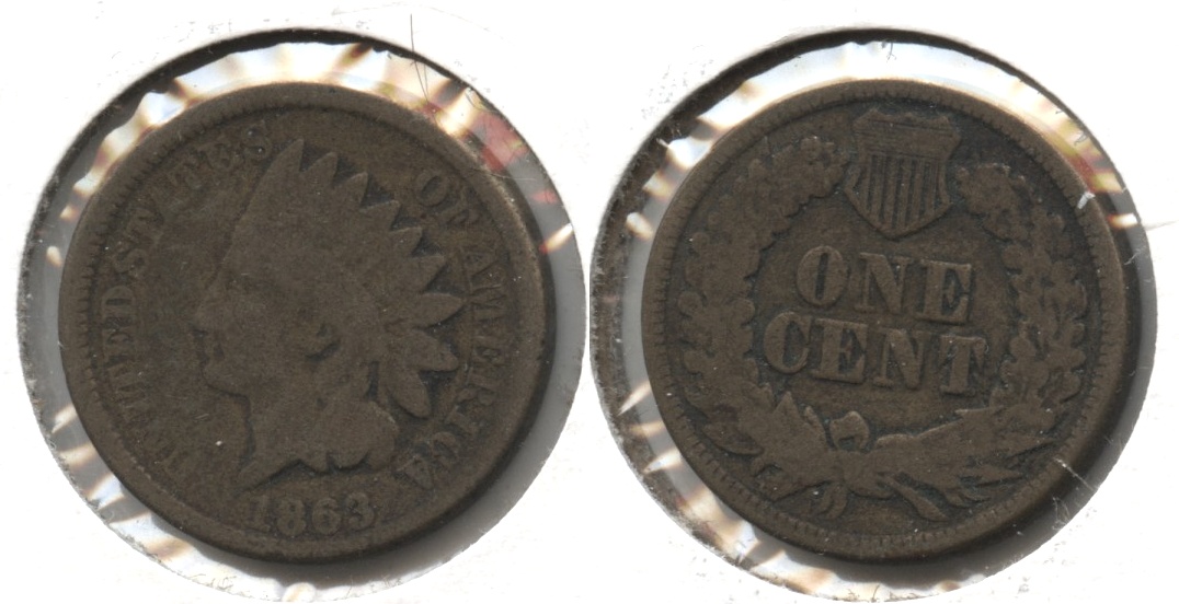 1863 Indian Head Cent Good-4 #fz