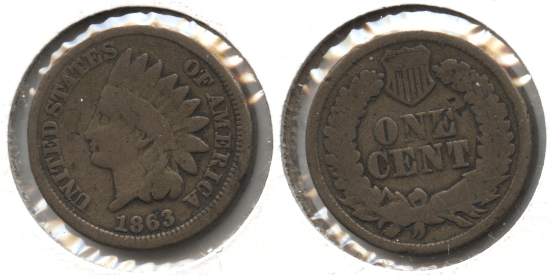 1863 Indian Head Cent Good-4 #gb