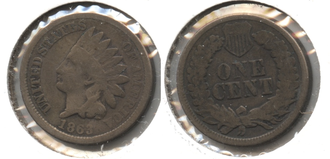 1863 Indian Head Cent Good-4 #ge
