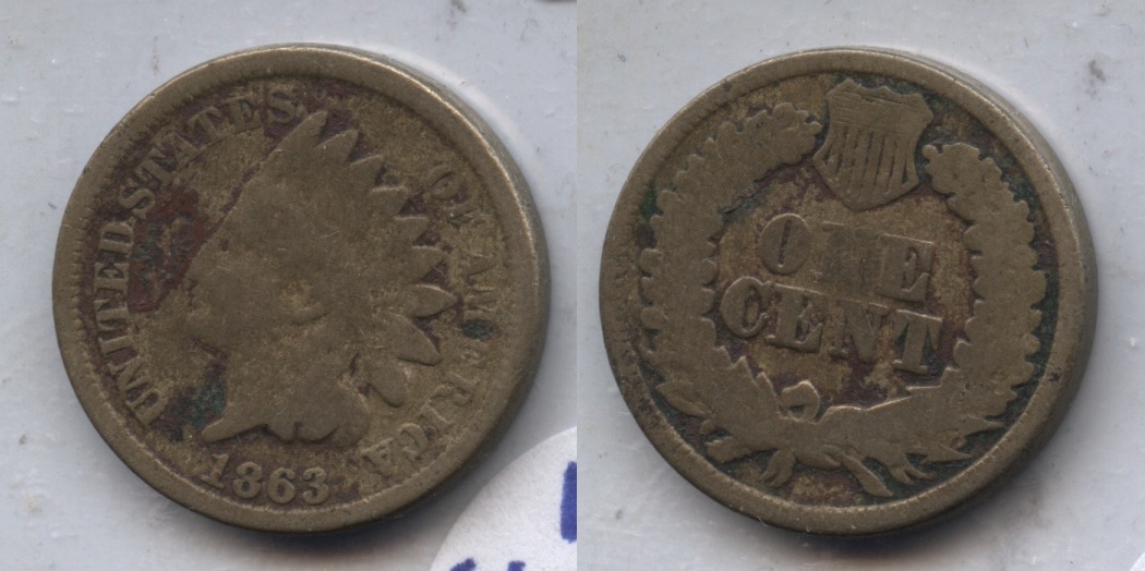 1863 Indian Head Cent Good-4 #gn Matter