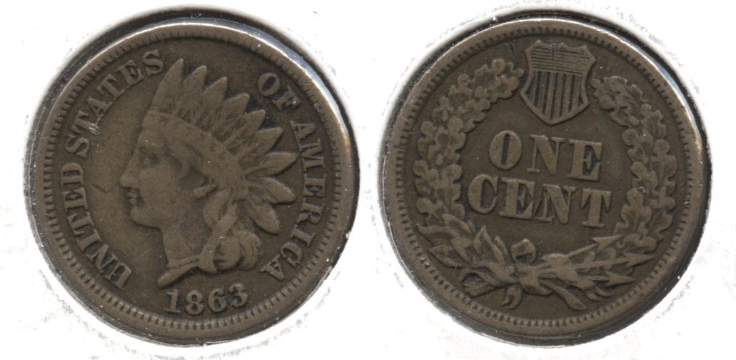 1863 Indian Head Cent VG-8 #ab
