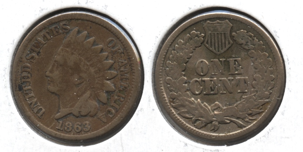 1863 Indian Head Cent VG-8 #ae