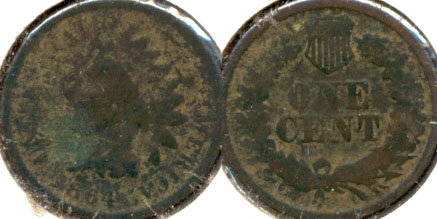 1864 Bronze Indian Head Cent AG-3 a Matter