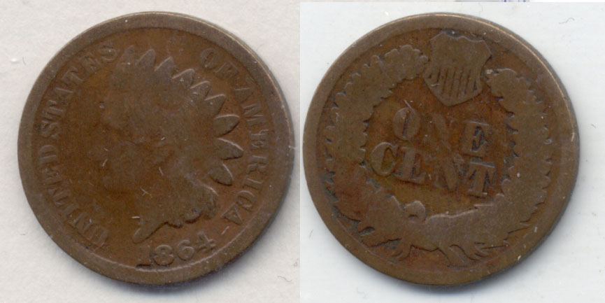 1864 Bronze Indian Head Cent Good-4 a