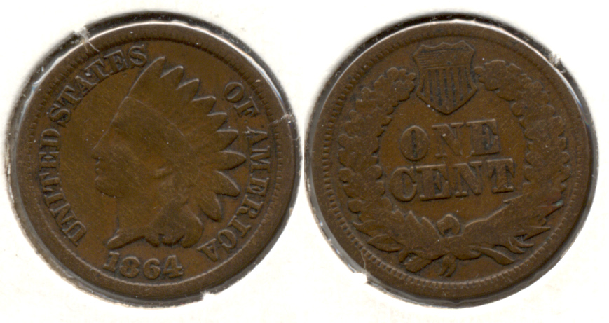1864 Bronze Indian Head Cent Good-4 ax